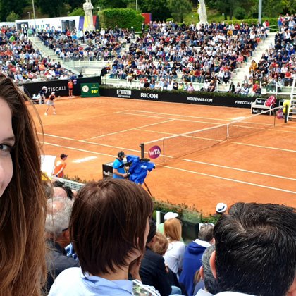 Elisabetta al Foro Italico 2019 a tifare per Caroline Wozniacki