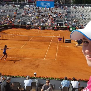 Elisabetta al Next Arena Foro Italico 2017 a tifare per Venus