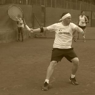 Papá ha entrenado mucho ... pero yo soy mejor!